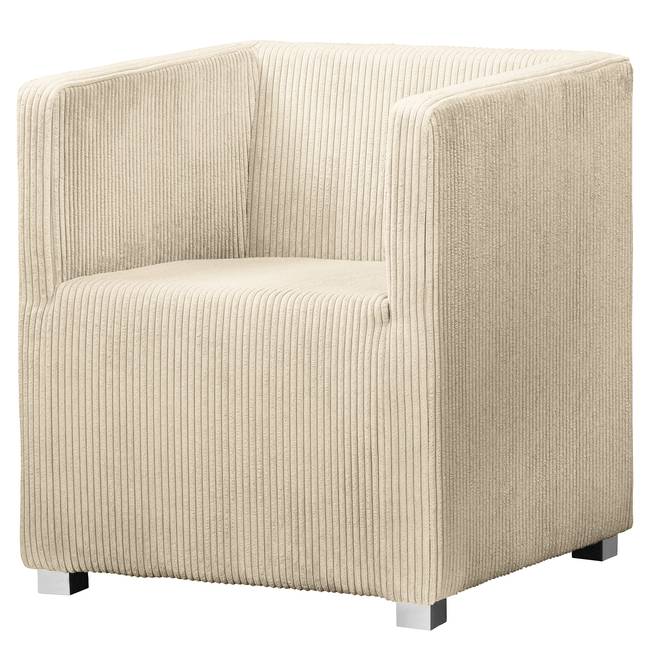 Cocktailsessel Beige Cordstoff Poppy 64 x 70 x 64cm