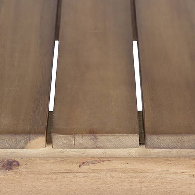 Hocker Falun Massivholz Akazie, geölt Braun 50 x 45 x 33cm