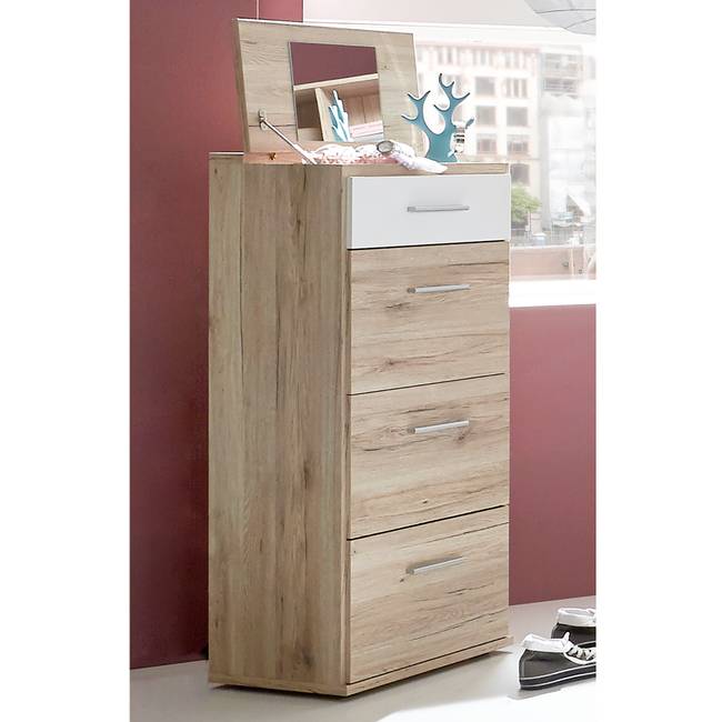 Hochkommode Joker 46 x 121 x 40cm Braun/Beige