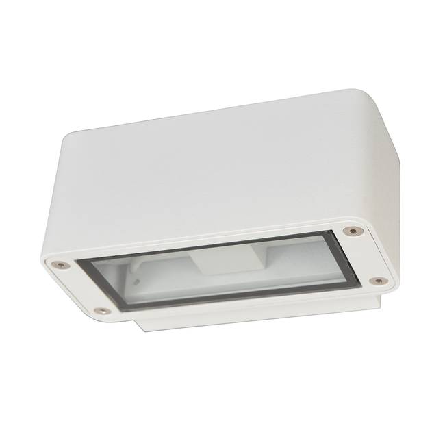 LED Außenwandleuchte 50/50 4-flammig 15 x 7 x 9cm Weiß