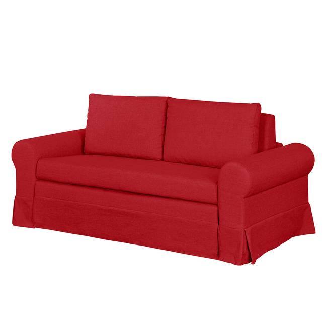 Schlafsofa Country mit Husse Rot/Rot Stoff Doran 165cm Landhaus