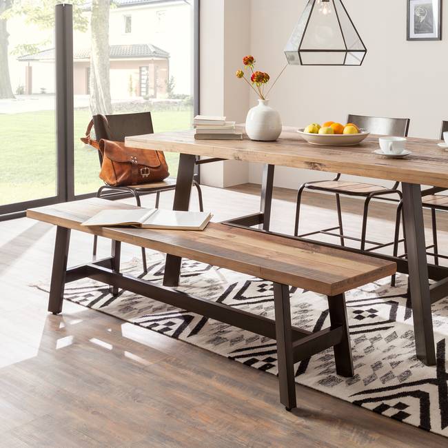 Sitzbank 170cm Braun/Braun