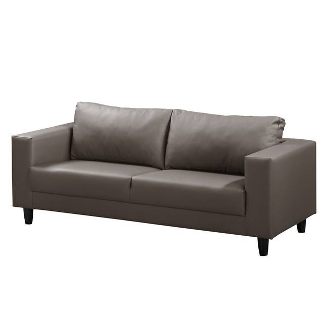Sofa Bexwell I 3-Sitzer Grau/Grau Kunstleder Madara 180 x 78 x 75cm Modern