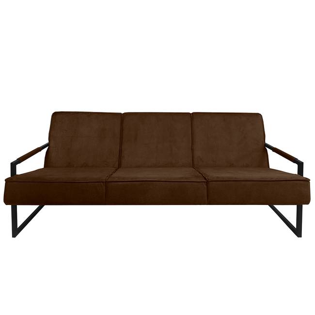 Sofa Manchester IV 3-Sitzer Braun/Braun Webstoff 185 x 74 x 82cm Industrial