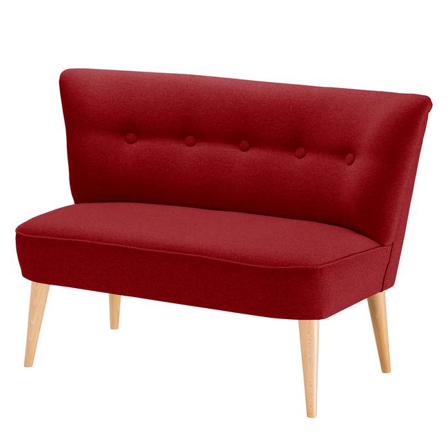 2-Sitzer Sofa Rot/Rot Webstoff Hanabi 120 x 80 x 64cm Skandi