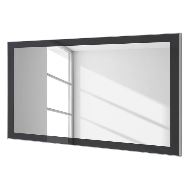 Spiegel 120 x 60cm Schwarz/Grau/Anthrazit Rahmen: Spanplatte, lackiert 120 x 60cm