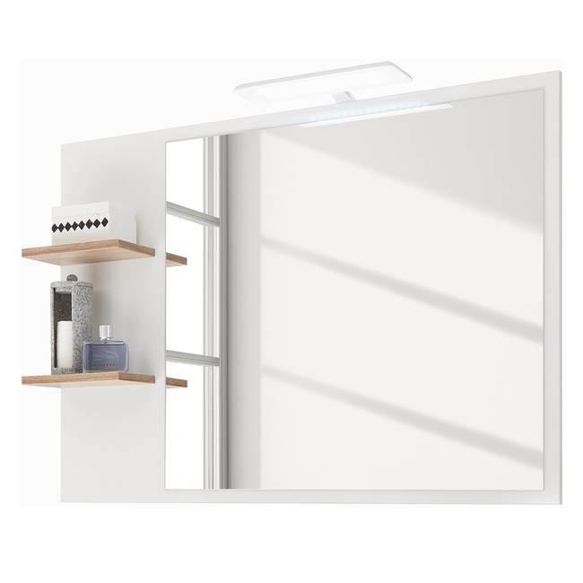 Beleuchteter Spiegel SE 100 x 75 x 16cm Weiß Spanplatte, beschichtet 100 x 75 x 16cm