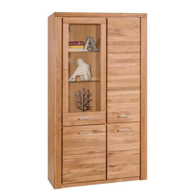 Vitrinenschrank II 108 x 200 x 40cm Braun
