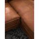 Ecksofa Fort Dodge - Antiklederlook - Microfaser Yaka: Cognac - Longchair davorstehend rechts - Ohne Schlaffunktion