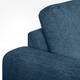 Ecksofa Fiesta I - Strukturstoff - Jeansblau - Longchair davorstehend rechts - Ohne Schlaffunktion