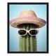 Bild Pink mexico cactus - Buche massiv / Plexiglas - 42 x 52 cm