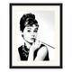 Bild Audrey Hepburn Smoking - Buche massiv / Plexiglas - 42 x 52 cm