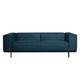Sofa Kups I (2,5-Sitzer) - Samt - Samt Onoli: Marineblau