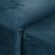 Ecksofa Lurrip II - Webstoff - Samt Onoli: Marineblau - Longchair davorstehend links