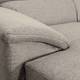Wohnlandschaft Swaine - Webstoff - Granit - Longchair davorstehend links - Ohne Schlaffunktion