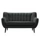 Sofa Polva I (2-Sitzer) - Webstoff Nere: Schwarz