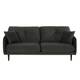 Sofa Pigna I (3-Sitzer) - Webstoff - Samt Ravi: Anthrazit