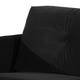 Sofa Pigna I (2-Sitzer) - Webstoff - Samt Ravi: Schwarz