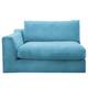 Sofa Dixwell (1,5-Sitzer) - Flachgewebe - Hellblau - Armlehne davorstehend links