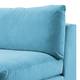 Sofa Dixwell (1,5-Sitzer) - Flachgewebe - Hellblau - Armlehne davorstehend links