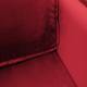 Sofa Danze (3-Sitzer) - Samt - Samt Ravi: Rot