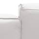 Sofa Hudson (2-Sitzer) Webstoff - Echtleder Neka: Weiß