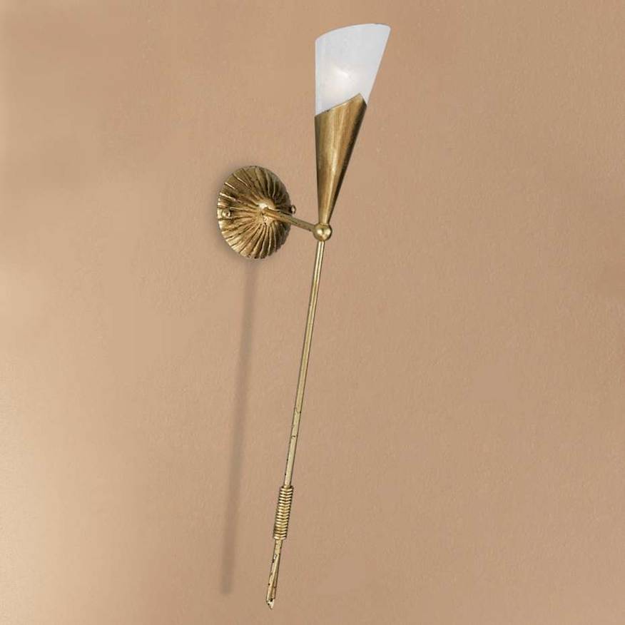 Wandfackel Spiral-Design Mit Scavoglas - Rostfarben Für Gemütliches Ambiente