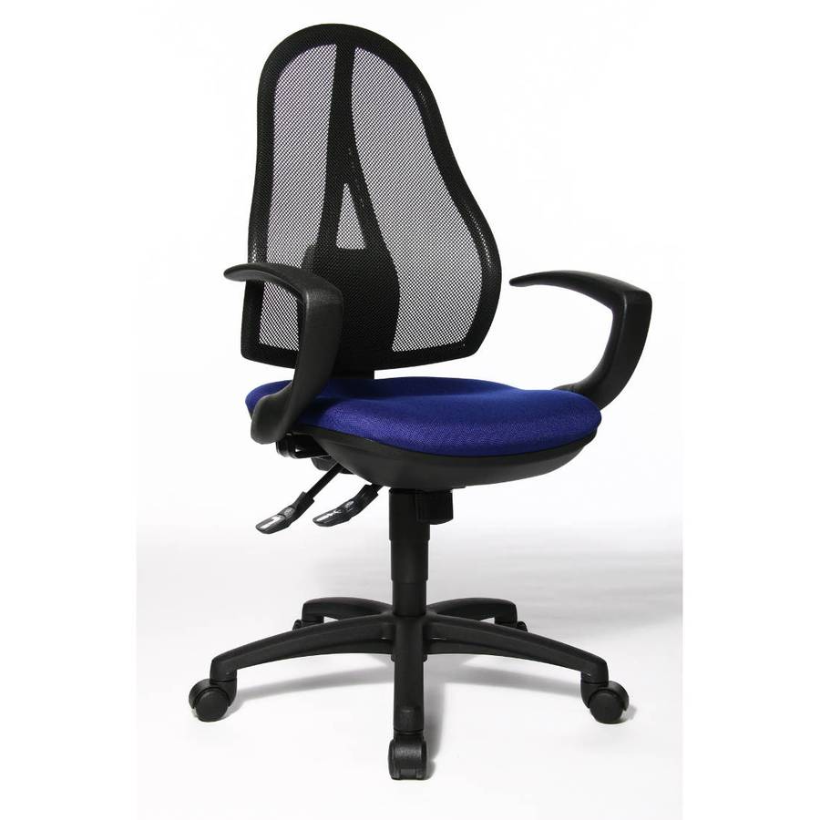 Point Sy Open KunstfaserMeshRoyalblau Drehstuhl Schwarz nOPw80k