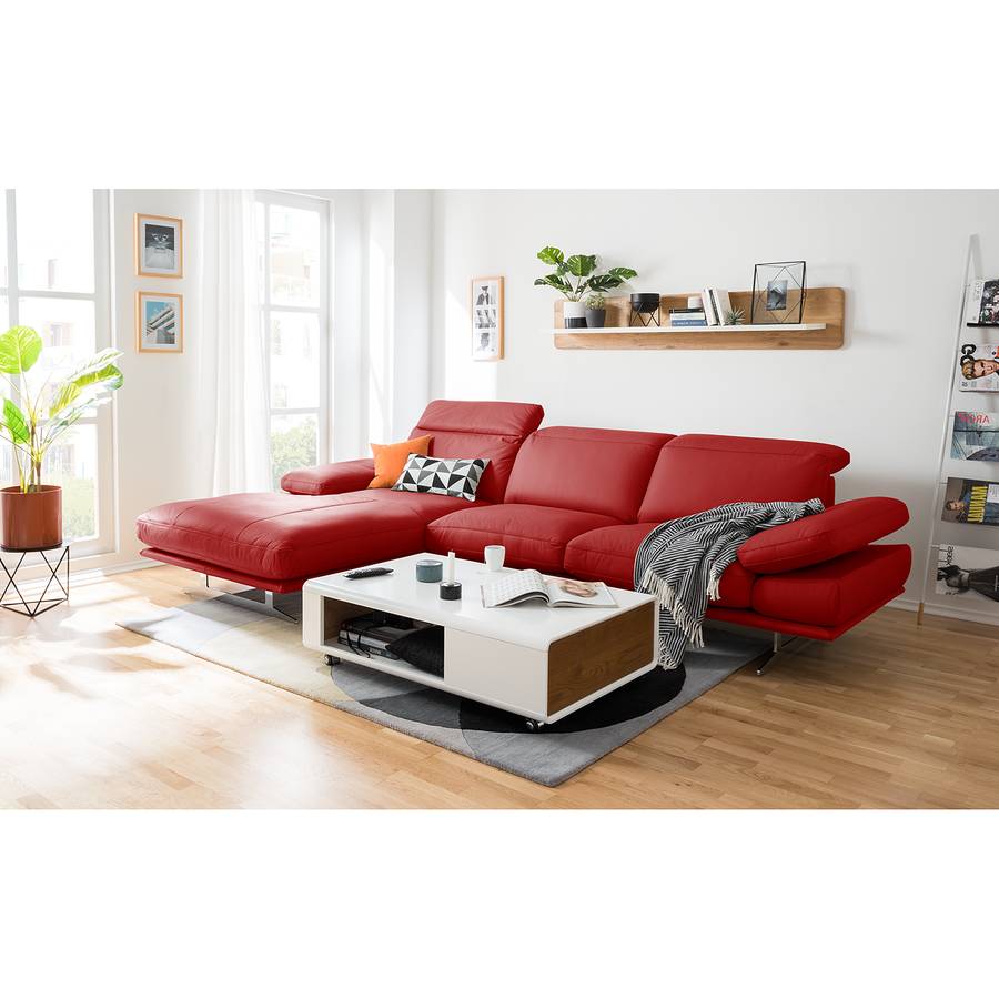 RotLongchair Davorstehend Echtleder Links Ecksofa Kingman BCorxeWdQ
