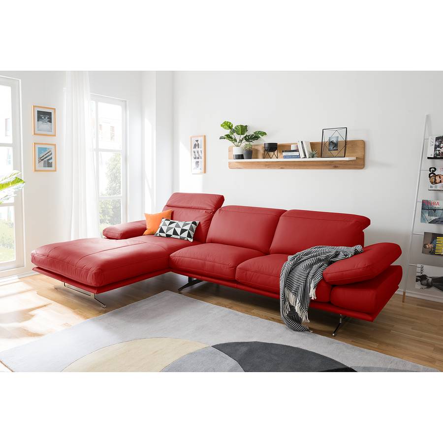 RotLongchair Davorstehend Echtleder Links Ecksofa Kingman BCorxeWdQ