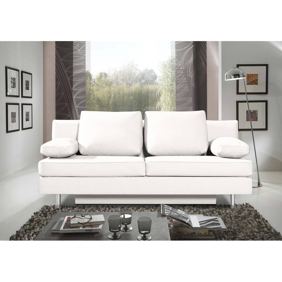 Weiß Emmanuela Kunstleder Weiß Schlafsofa Kunstleder Emmanuela Schlafsofa D9WEH2YI