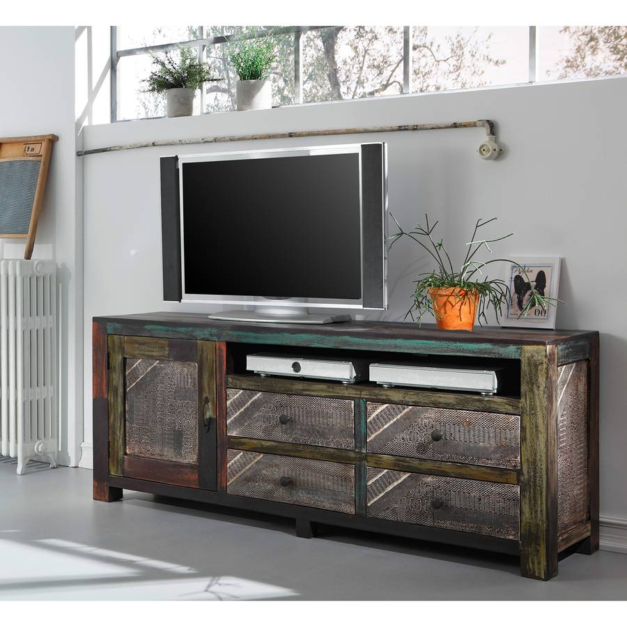 TeilmassivDunkelbraun Goa Tv Iii Mango lowboard R3AScqj5L4