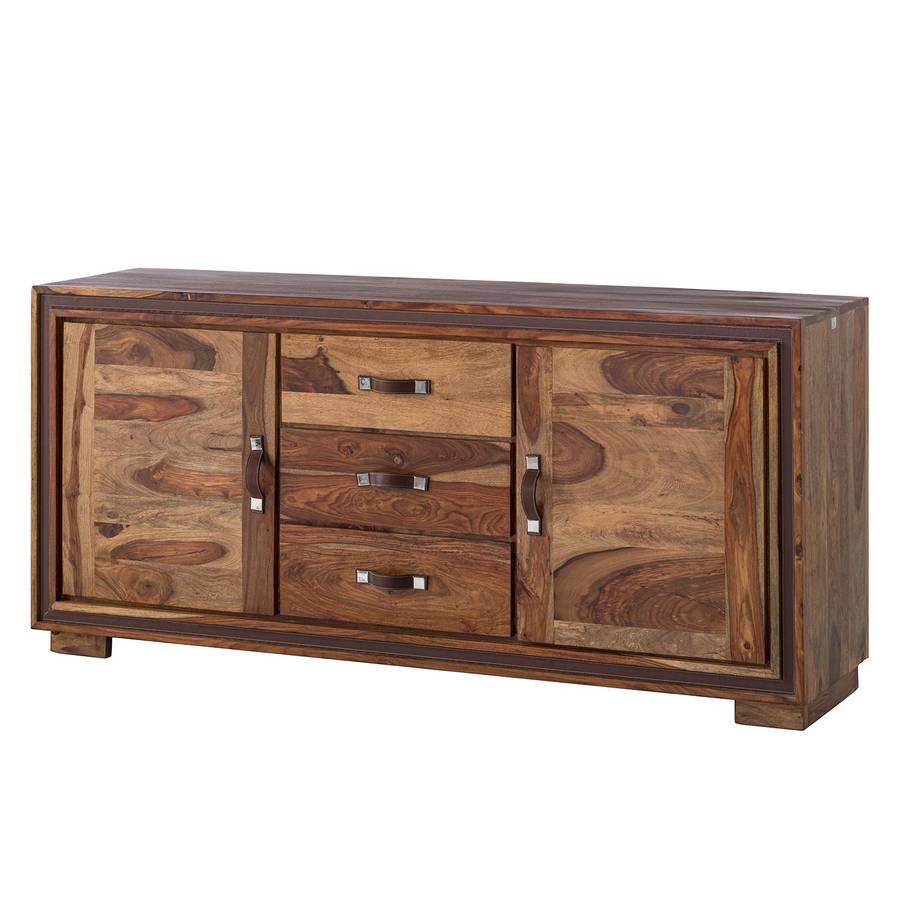 Sheesham Khan Ii Buffet MassifImitation Cuir 54AjLR