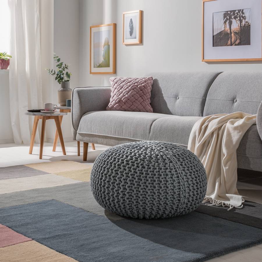 Hawar De Pouf Pigeon Étoffe CotonGris BexECQrdoW