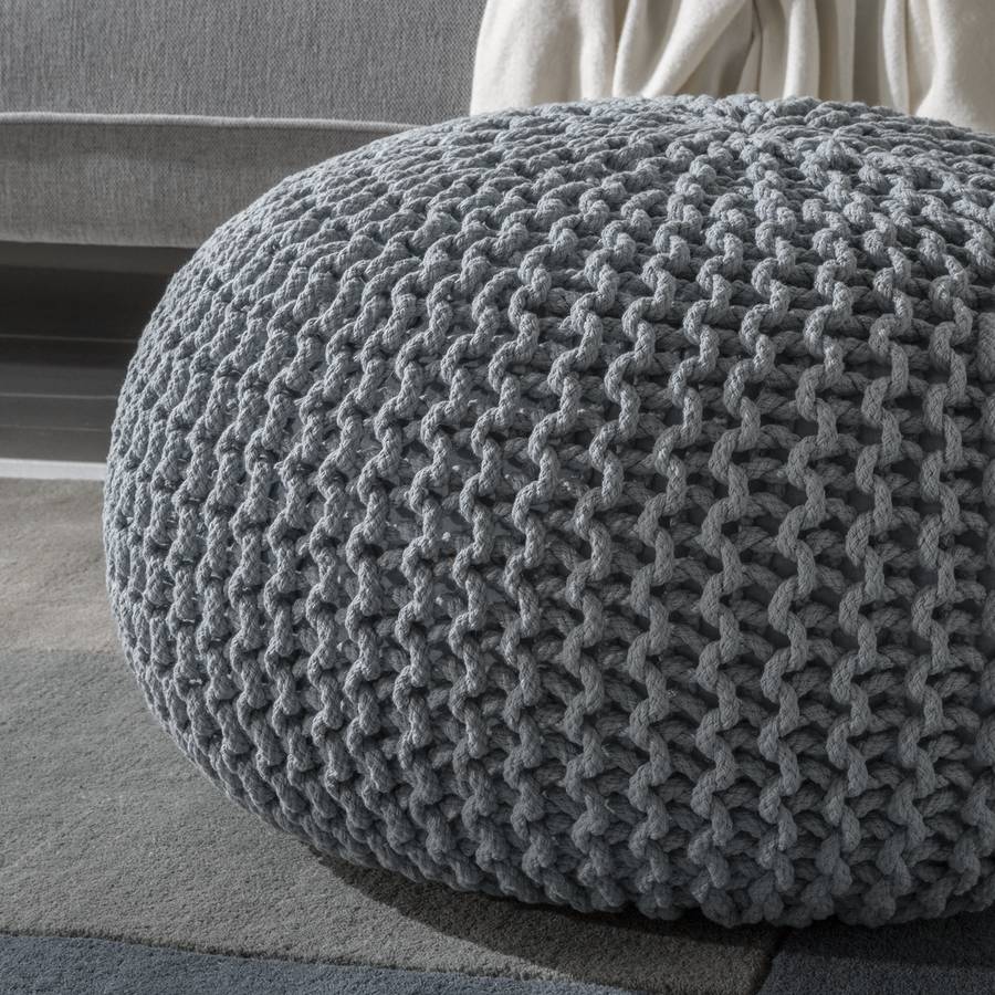 Hawar De Pouf Pigeon Étoffe CotonGris BexECQrdoW