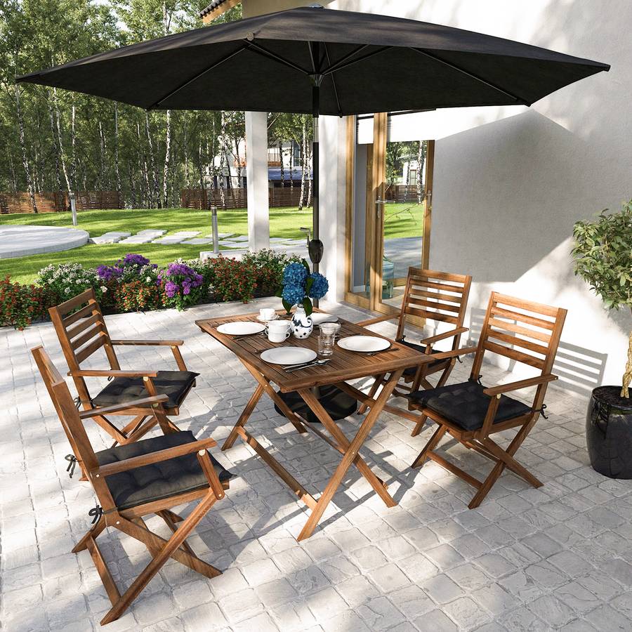 Table Pliante Acacia MassifMarron Mimo Pliante Table NPywO8nmv0