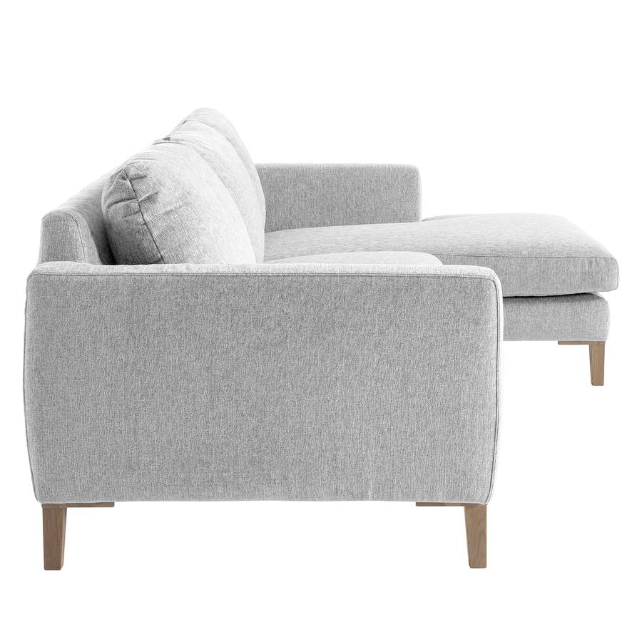 Tissu StructuréMéridienne De Canapé À D'angle Platine I Berilo Droitevue FaceGris Courte Kc3TlF1J