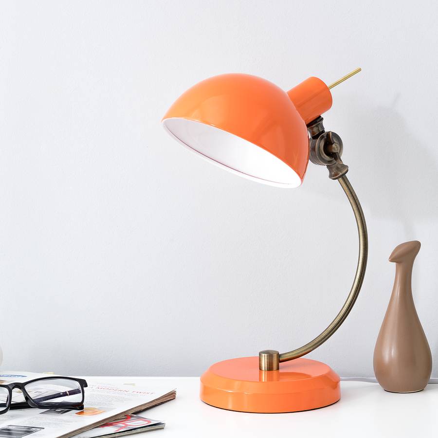 Eisen1flammig Tischleuchte Tischleuchte Orange Feshi Feshi 3LR4jc5qA