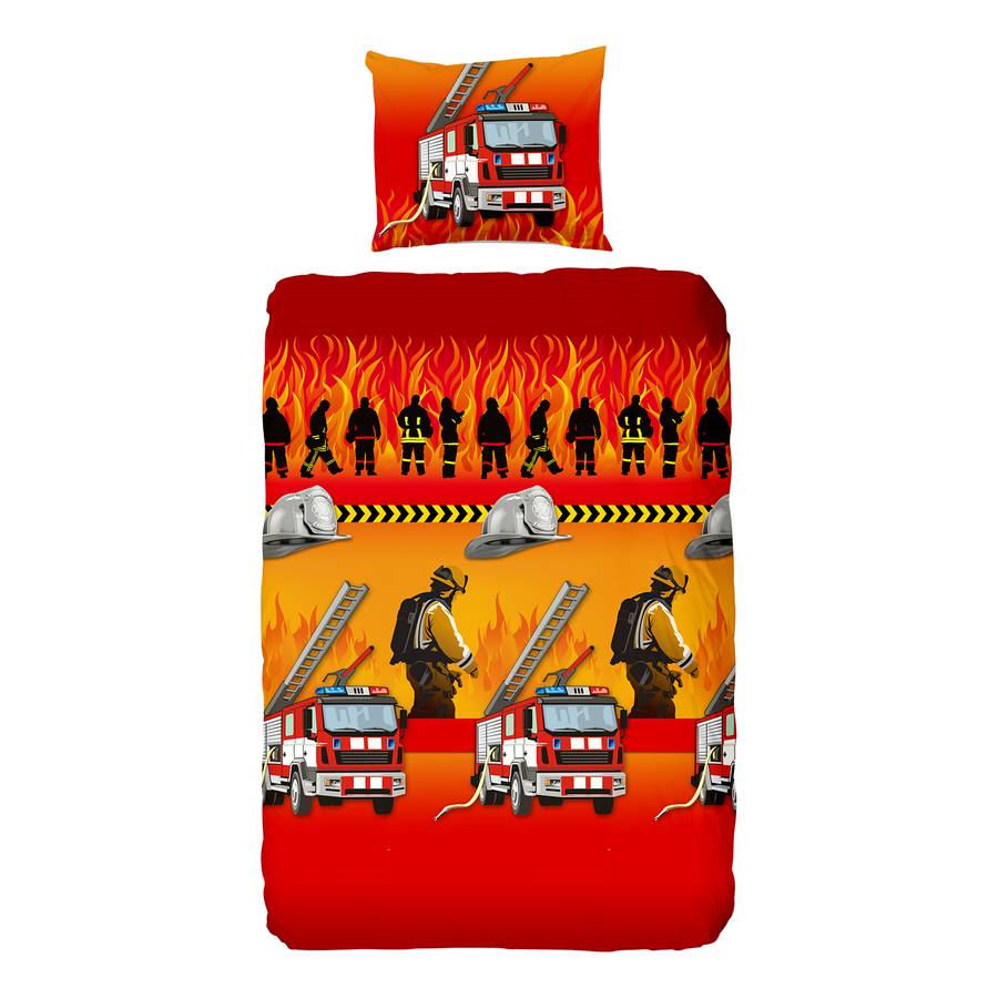Fire Dept Fire Bettwäsche Fire Dept Bettwäsche Bettwäsche Dept BaumwollstoffRotOrange BaumwollstoffRotOrange BaumwollstoffRotOrange WE2D9HI