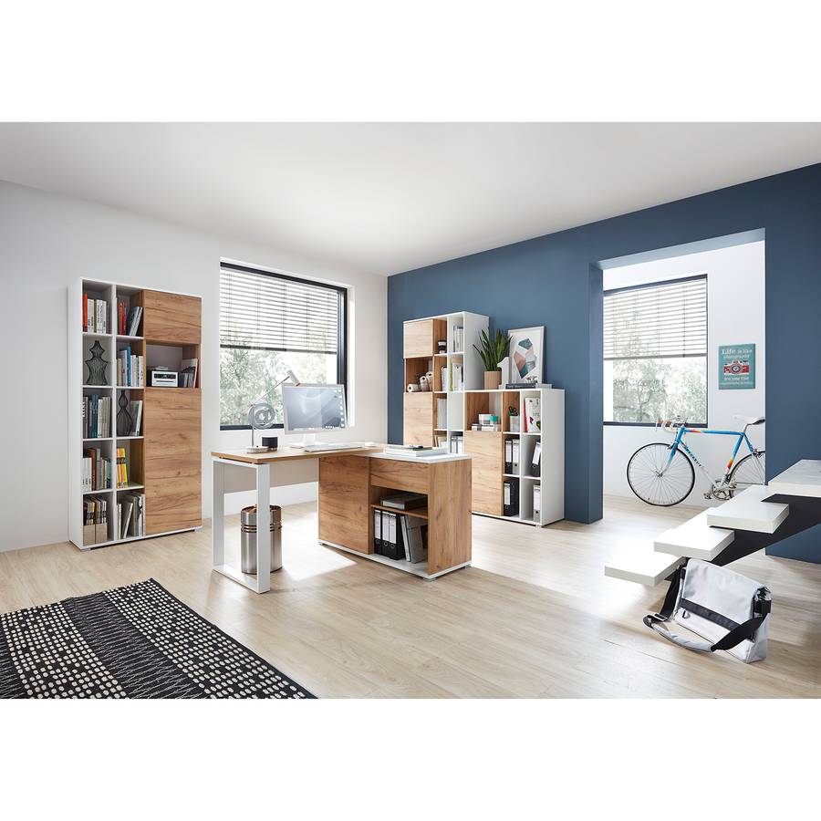Lioni Navarra Eiche Lioni Eckschreibtisch Eckschreibtisch Navarra DekorWeiß Eiche 5A4RjL