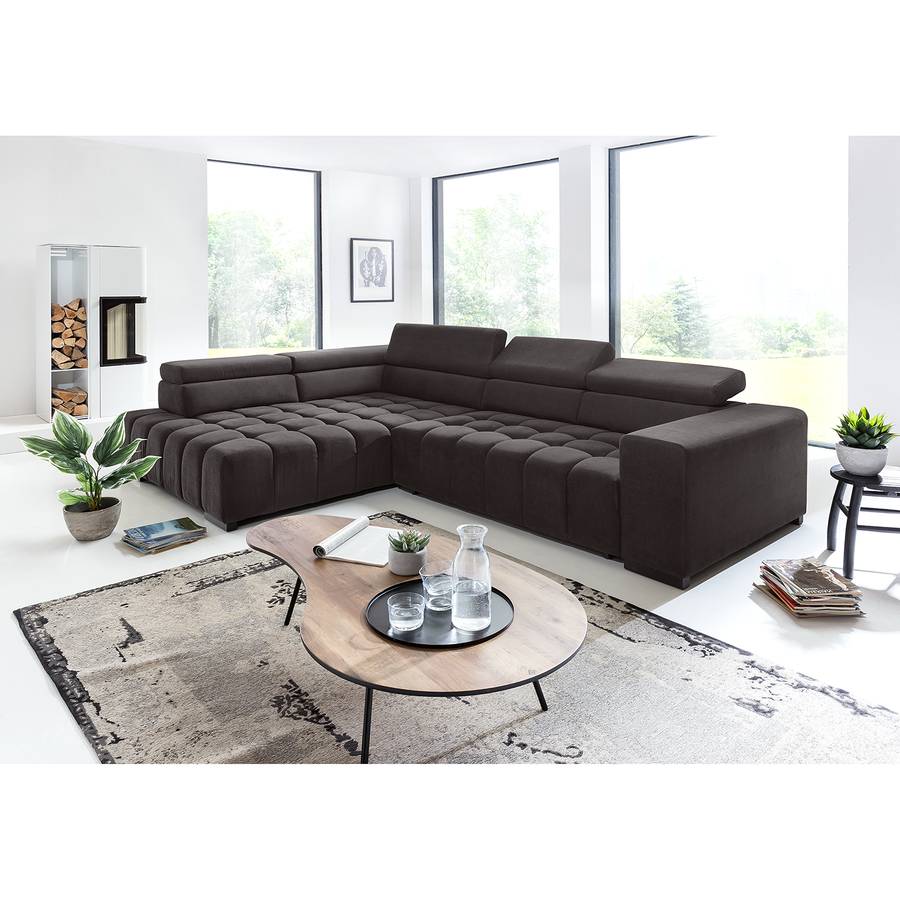 Masaya Links Schlaffunktion Ottomane Davorstehend Ecksofa BraungrauOhne HE9IDW2