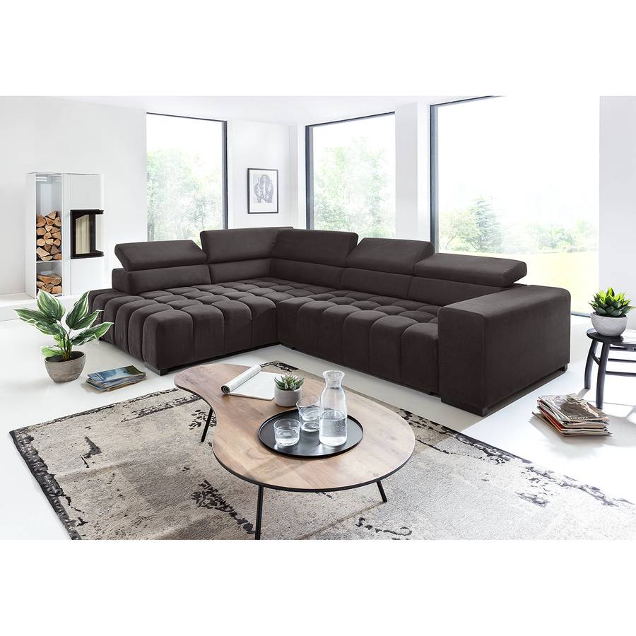 Masaya Links Schlaffunktion Ottomane Davorstehend Ecksofa BraungrauOhne HE9IDW2