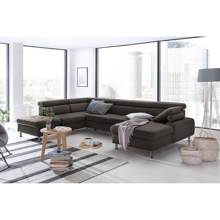 Schlaffunktion Wohnlandschaft BraunLongchair Links Davorstehend Rivas RechtsOttomane Ohne WD2EH9I