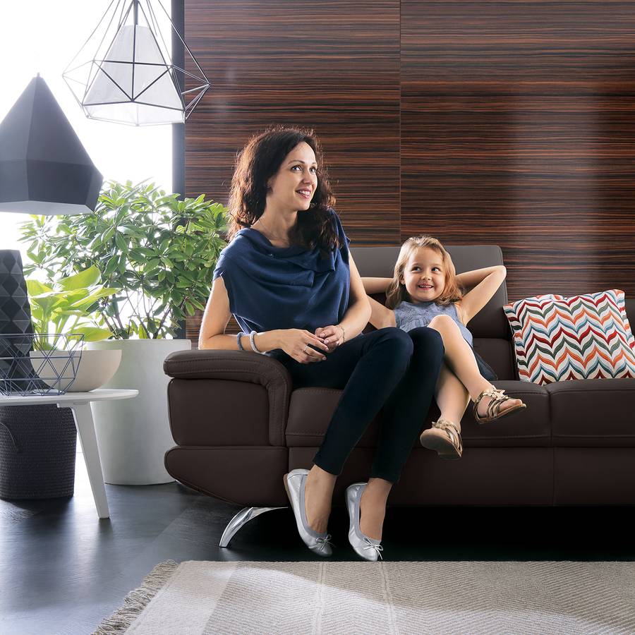 Rechts Ecksofa DunkelbraunOttomane Morelia Davorstehend Ohne Schlaffunktion Ii Aq43L5Rj