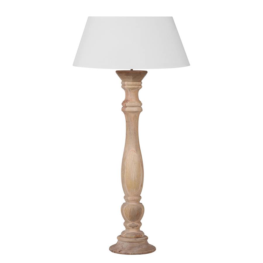 BaumwollstoffMango Ii MassivWeiß Braun Lucerna Stehleuchte HEIYe9WD2