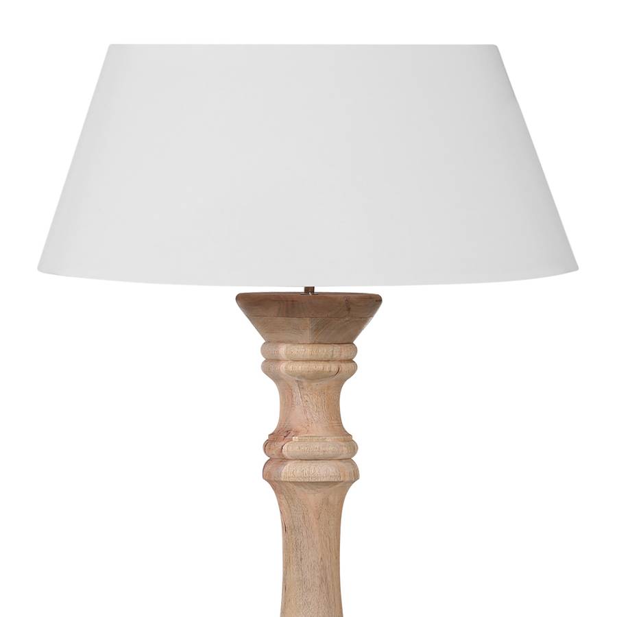 BaumwollstoffMango Ii MassivWeiß Braun Lucerna Stehleuchte HEIYe9WD2