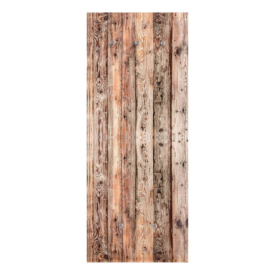 Argenté Mural Porte manteaux Woods VerreMétalMarron nO80wPk