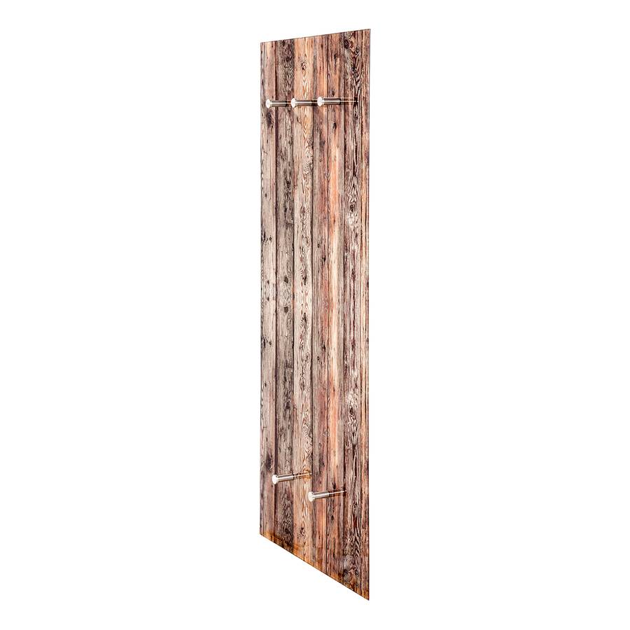 Argenté Mural Porte manteaux Woods VerreMétalMarron nO80wPk