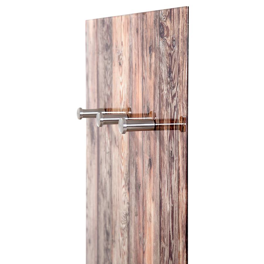 Argenté Mural Porte manteaux Woods VerreMétalMarron nO80wPk