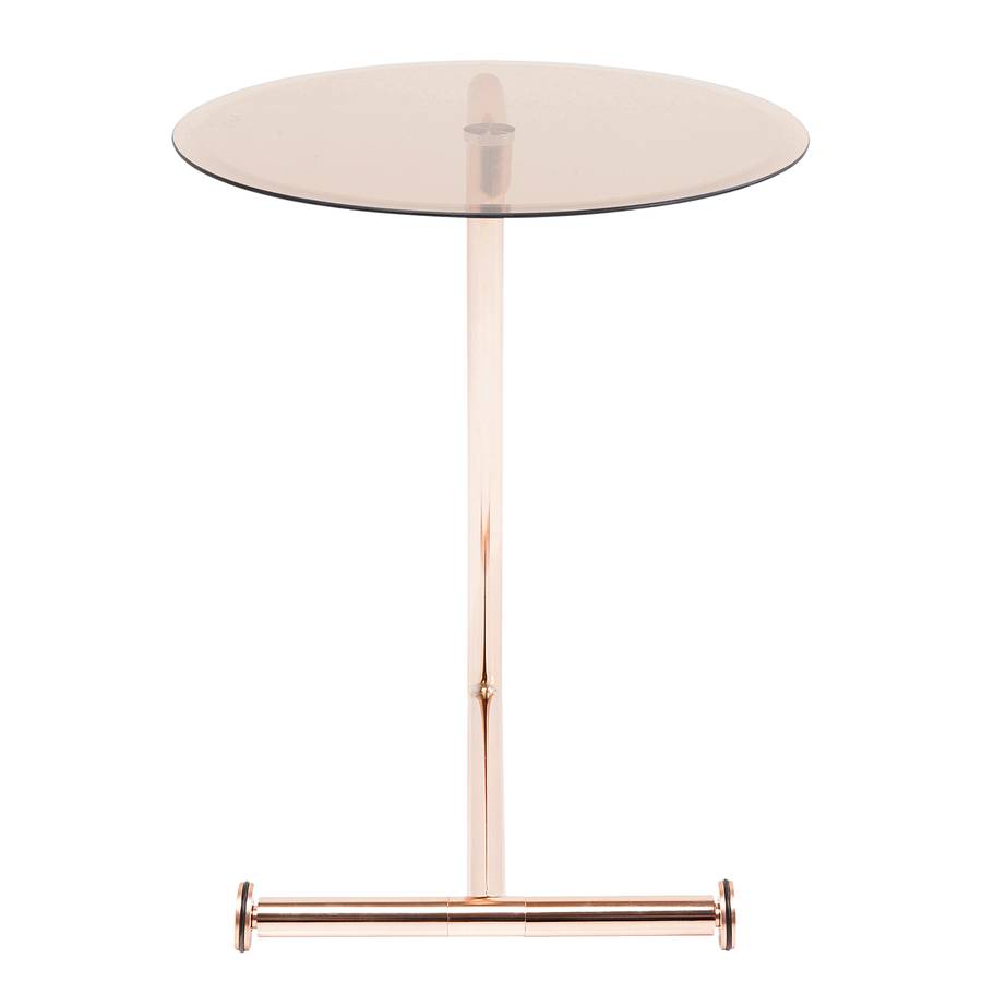 Living GlasStahlKupfer Beistelltisch Living GlasStahlKupfer Easy Beistelltisch Easy OXTZPkiu